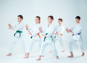 the group of boys and girl fighting at aikido PC5E827 300x217